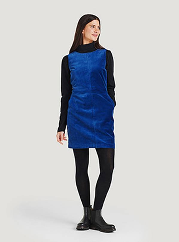 Buy THOUGHT Alleegra Organic Cotton Velvet Pinafore Dress 14